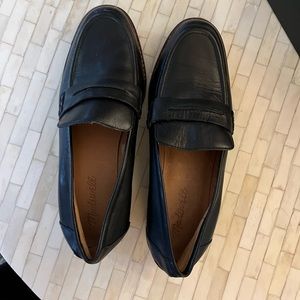 Madewell Corinne Lugsole Loafer, EUC, Leather, size 8.5